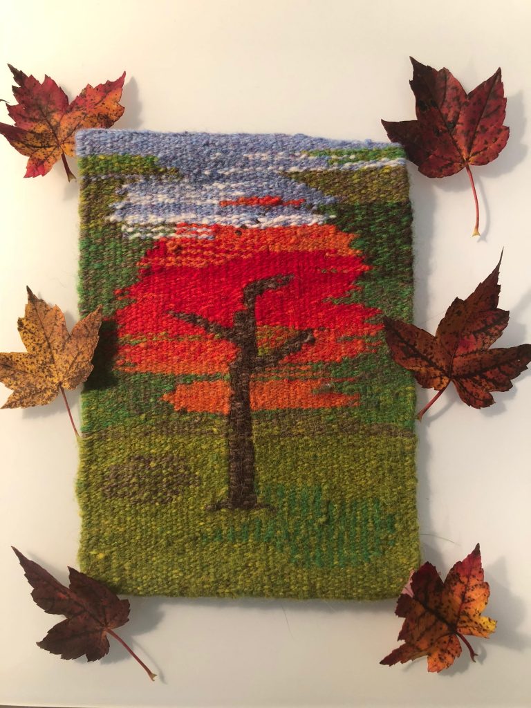 Ann Davies: Autumn leaves  tapestry