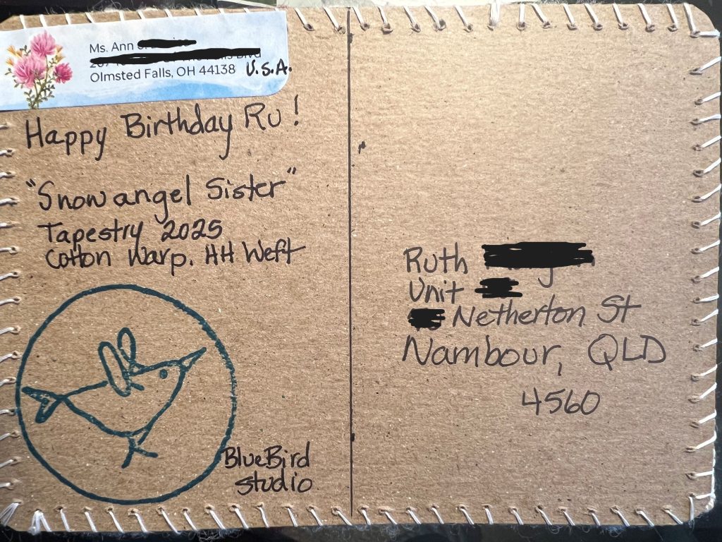 Ann Kelley back of angel postcard